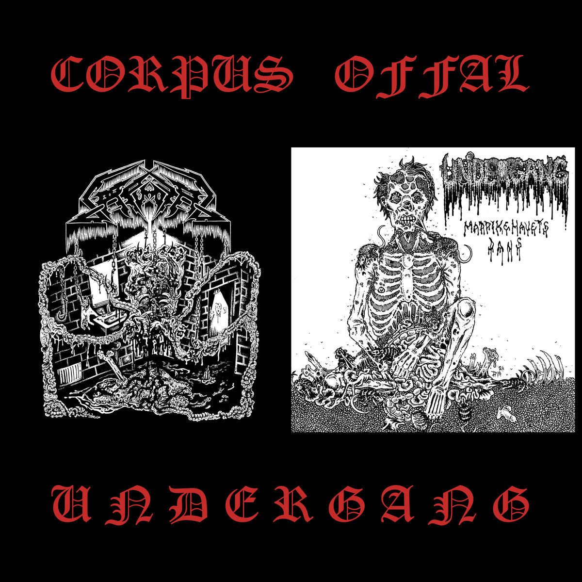 Corpus Offal / Undergang - Split 7" EP