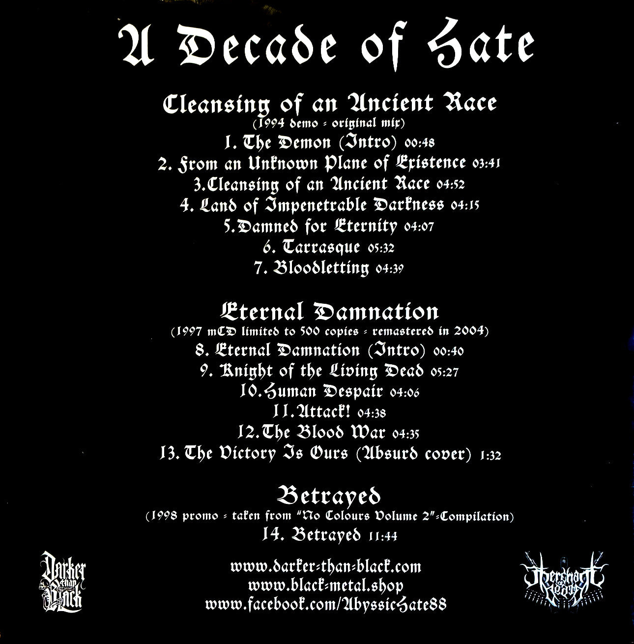 Abyssic Hate - A Decade Of Hate - 12" Double LP